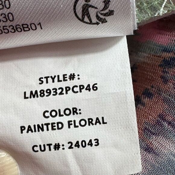 Liverpool Blouse Womens Sz Small Floral Button up chiffon sheer Top long sleeve - Picture 13 of 14